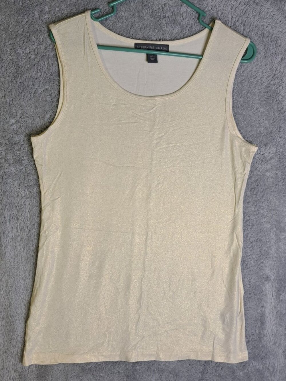 Josephine Chaus Womens Sleeveless Tank Top Large Cream